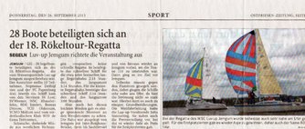 Pressebericht zur Röckeltour Regatta in Jemgum